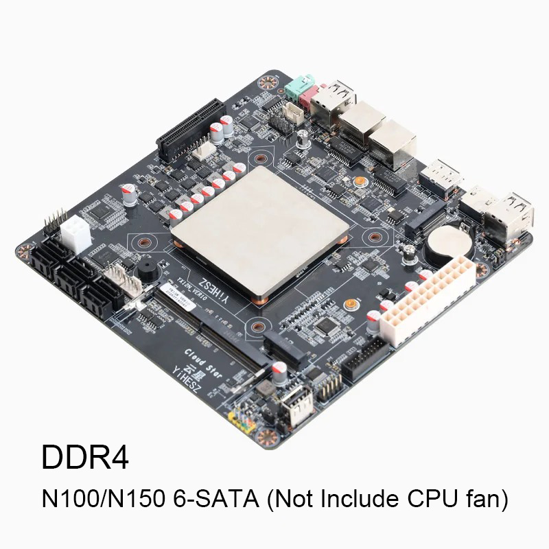 Nas Motherboard N100 6 Sata - Carte mère NAS 6 baies N100/N150
