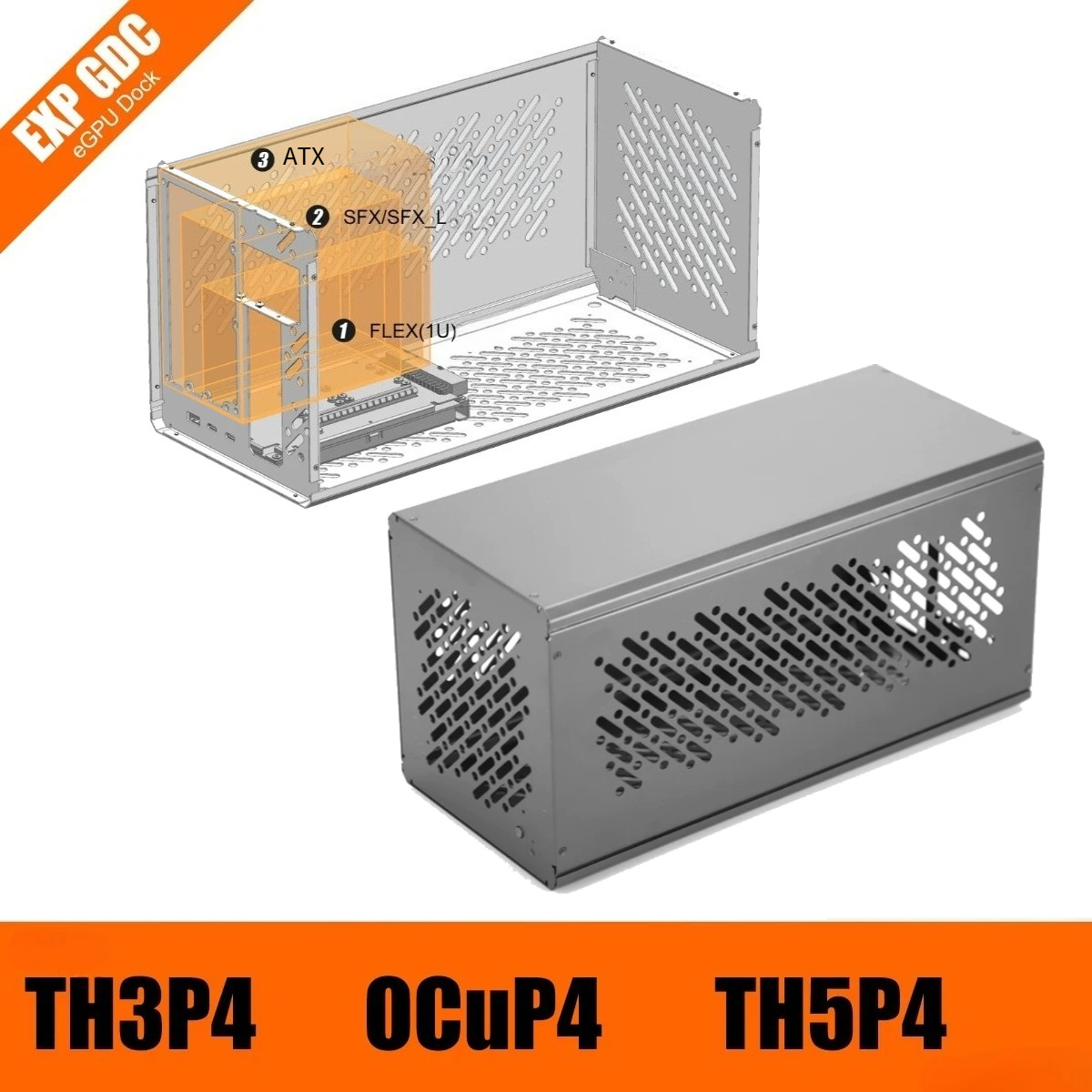 External Gpu Dock Pcie 4.0 Oculink - Boîtier métallique pour TH3P4 TH5P4 OCuP4