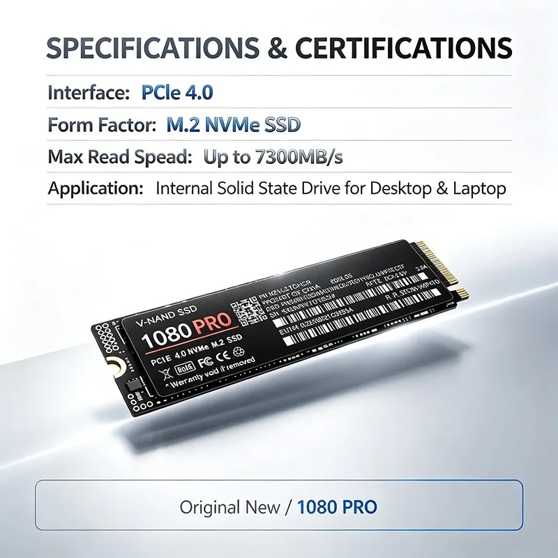 SSD 1080PRO d’origine, format  - M.2 Nvme 4Tb Pcie 4.0 Ssd avis et prix