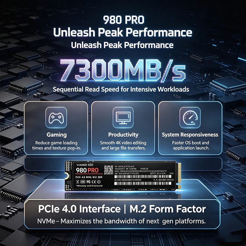 Disque SSD interne 980 PRO hau - M.2 Nvme 4Tb Pcie 4.0 Ssd avis et prix